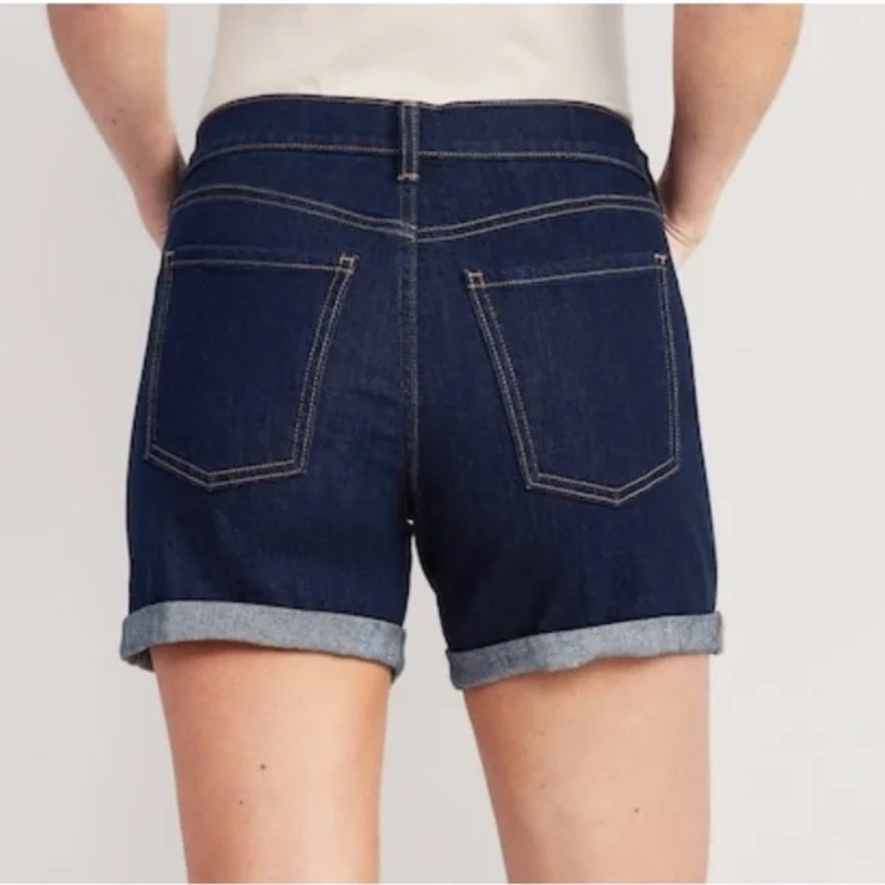 NEW WOMENS stretch cuffed Mid-Rise Wow Jean Shorts for Women 5" inch inseam 6